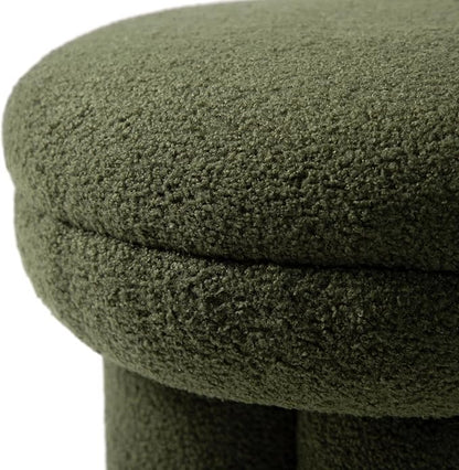 Furniture of America Rami Modern 18-inch Mushroom-Shape Upholstered Ottoman - Image 9