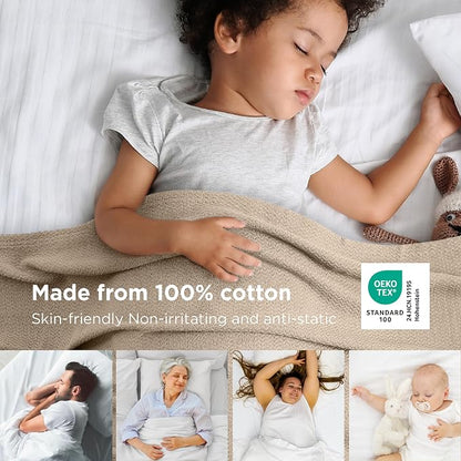 Bedsure GentleSoft 100% Cotton Blanket King Size - Image 2