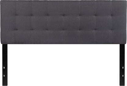Flash Furniture Bedford Tufted Upholstered Queen Size Headboard in Dark Gray - Image 8