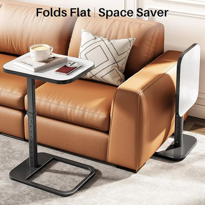 Kitstorack TV Tray Table, Adjustable Height & Rounded Metal Corners, Snack Table - Image 6