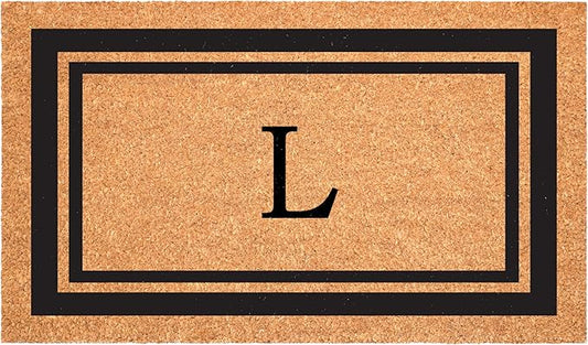 Calloway Mills 152962436L Black Border 24" x 36" Monogram Doormat by Callowaymills