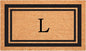 Calloway Mills 152962436L Black Border 24" x 36" Monogram Doormat by Callowaymills