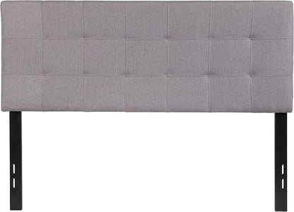 Flash Furniture Bedford Tufted Upholstered Full Size Headboard in Light Gray - Image 8