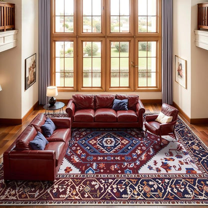 SERISSA 9x12 Washable Non Slip Boho Area Rug - Image 3