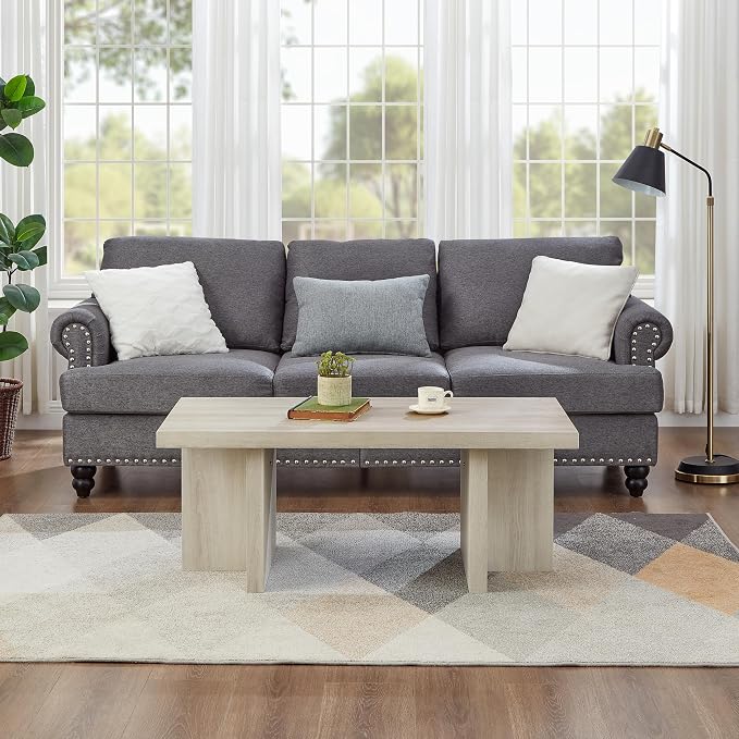 Roundhill Furniture Mchome 3-Piece Coffee Table Set, Coffee Table and Two End - Image 4