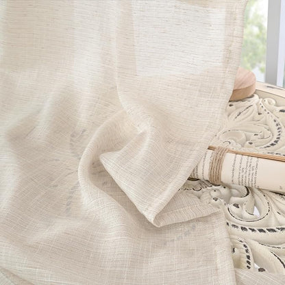 BGment Oatmeal Linen Curtains 48 Inches Long - Image 7