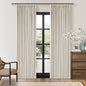 80 Inch Pinch Pleated Linen Black Out Curtains by Twodrapes