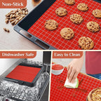 Silicone Baking Mat, 12 IN x 10 FT Free Cutting Baking Sheet,Non-Stick Reusable Dough & Pastry Mat,Non-Slip Silicone Mat Roll for Air Fryer Liner,Freeze Dryer,Oven Baking Pan,Kitchen Counter