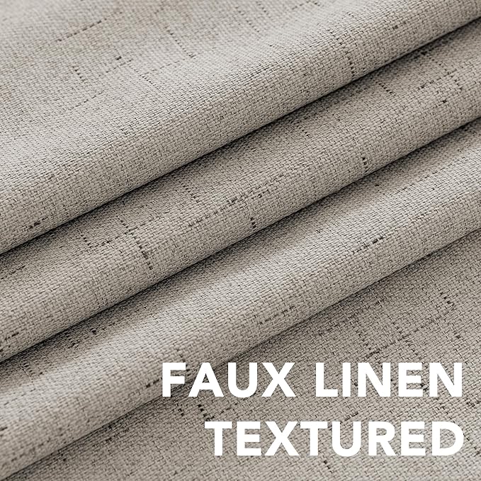 H.VERSAILTEX Linen Blackout Curtains 96 Inches, 100% Absolutely Blackout - Image 4