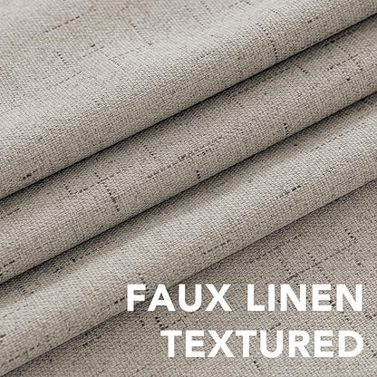 H.VERSAILTEX Linen Blackout Curtains 96 Inches, 100% Absolutely Blackout - Image 4