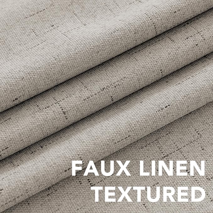 Primitive Linen Curtains 100% Blackout Curtain 63 Inches Long Burlap Fabric - Image 4