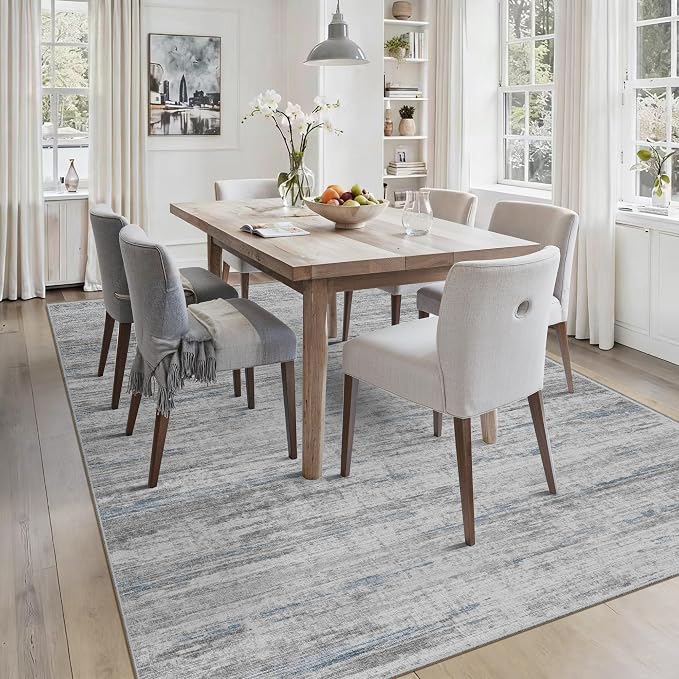 8x10 Area Rugs for Living Room, Modern Abstract Non-Slip Backing Washable Rugs - Image 7