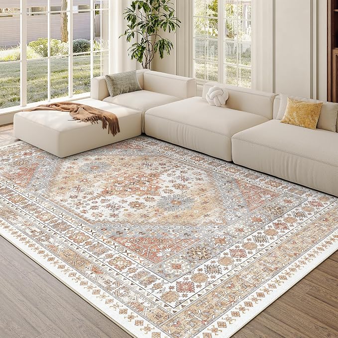 5x7 Area Rugs for Living Room, Large Washable Rug, Dining Room, Low Pile - Image 4