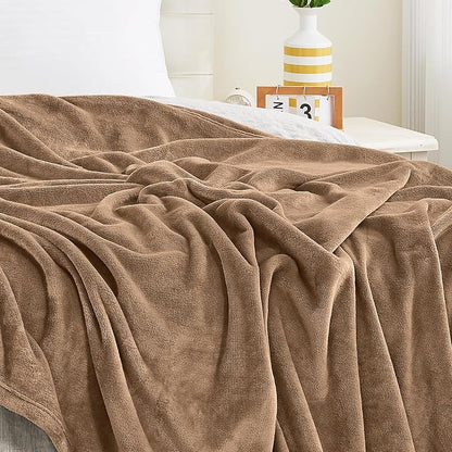 KMUSET Fleece Blanket Grey Queen Size Lightweight Cozy Plush Microfiber Solid - Image 4