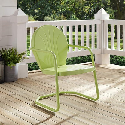 Crosley Furniture Griffith Outdoor Chair, Retro Metal Patio Chairs - Image 9