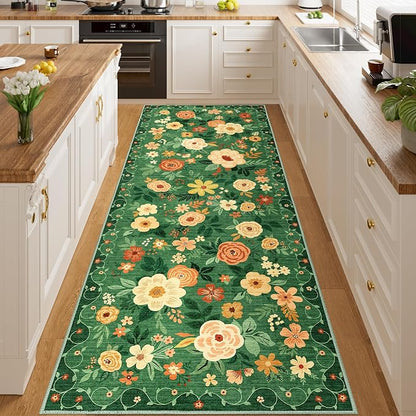 DUKINO 3x8 Kitchen Runner Rug, Washable Rug by DUKINO
