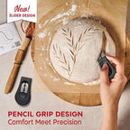 Upgraded Magnetic Bread Lame, Professional Dough Scoring Tool with Extractable Blade, Sourdough Bread Tool for Baking, Includes Scoring Pattern Booklet & 5 Replaceable Razor Blades