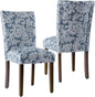 HomePop Classic Parsons Dining Chair -Denim Jacobean Print by HomePop