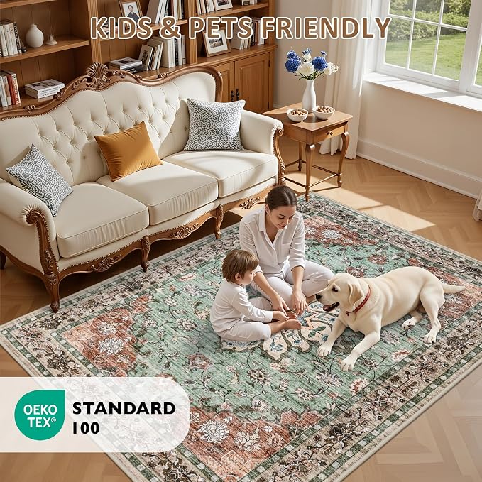 8x10 Area Rugs Living Room: Washable Rug - Image 9