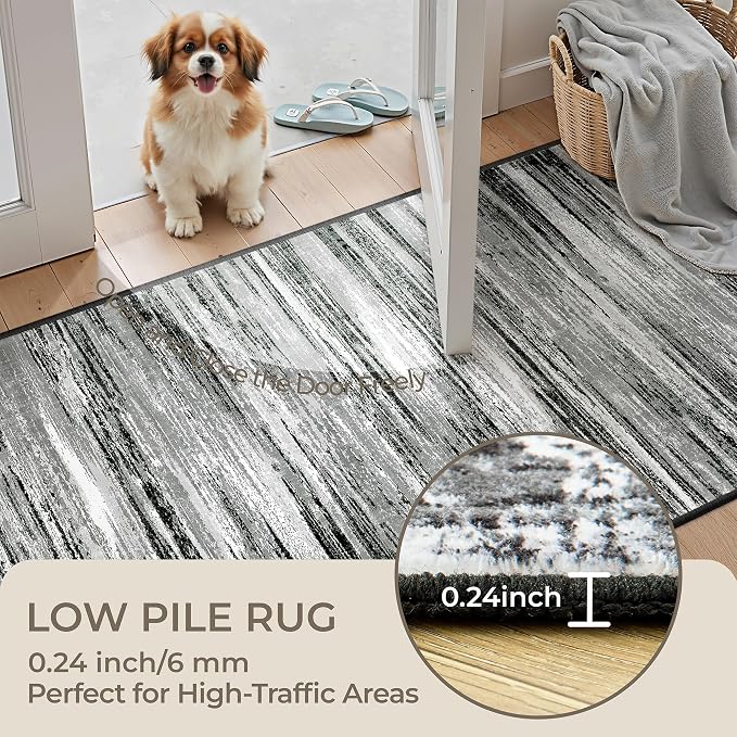 2x12 Runner Rug Non Slip, Washable Hallway Runner Rug, Laundry Room, Soft - Image 6