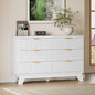 BORNOON Fluted 6 Drawer Dresser, 47.2" Wide Modern Boho Chest of Drawers by BORNOON