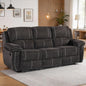 Betsy Furniture Modern Fabric Recliner Sofa Set, Loveseat w/Console, Recliner by BetsyFurniture