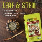 ECOTEAS Organic Yerba Mate Loose Leaf Tea – Unsmoked Detox Herbal Tea for Natural Energy – Coffee Alternative - Kosher, Non-GMO, Gluten-Free - Traditional Cut, 1 lb (Pack of 1)
