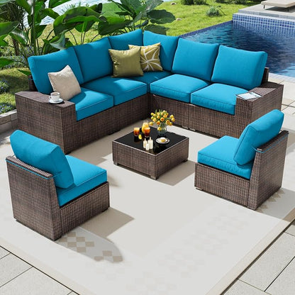 olimix 8 Piece Outdoor Patio Furniture Set, Outdoor Sectional Furniture - Image 2