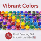 Ann Clark Cookie Cutters Professional-Grade Gel Food Coloring Made in USA .7 oz, 12 Colors