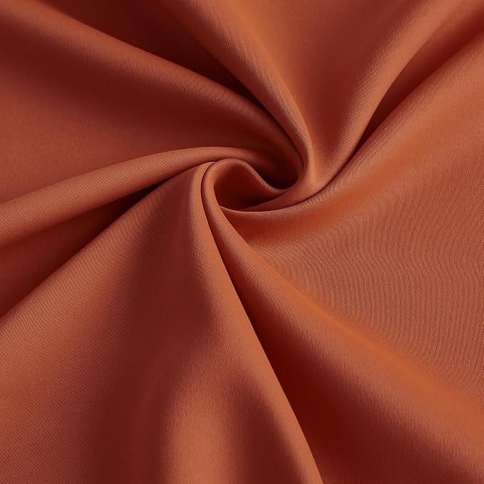 96 Inch Copper Burnt Orange Blackout Curtains - Image 7