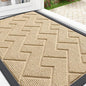OLANLY Front Door Mat Outside 29.5x17, All-Season Absorbent Rubber Doormat | by OLANLY