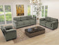 HAOMARKETS Corduroy Sofa Set, Upholstered Armchair, and 3-Seater Couch by HAOMARKETS