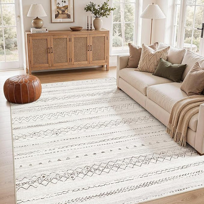 cotiled Boho 5x7 Area Rugs for Living Room: Soft Moroccan Washable Rug | Solve by COTILED