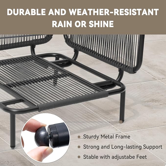 Crestlive Products Outdoor Patio Furniture Set, 4 Seater Modular Oversized - Image 4