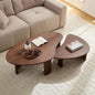 Nesting Coffee Table Set of 2, Irregular Shape Center Table 2-Piece Modern Side by JURMALYN