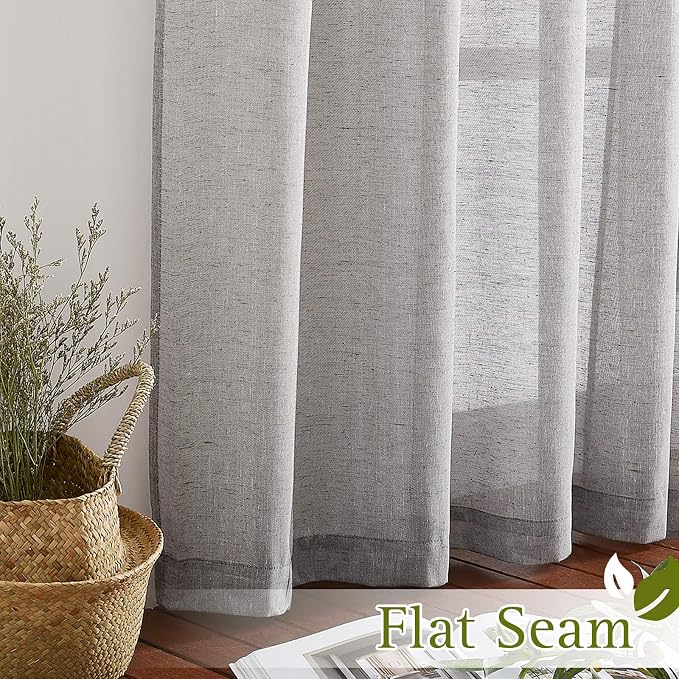 NICETOWN Living Room Sheer Linen Curtains - Image 6