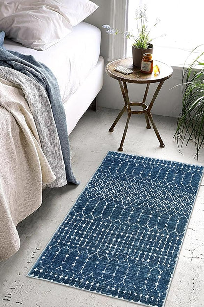 Lahome Moroccan Indoor Rugs for Entryway 2x3 Area Rug Non-Slip Backing Washable - Image 7