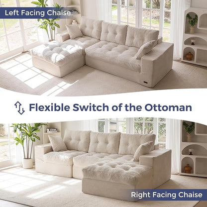 MAXYOYO 104" L Shaped Modular Sectional Sofa - Image 6