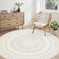 cotiled 6x6 Round Rug 6ft Circle Living Room Boho Area Rugs | Washable Foldable by COTILED