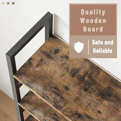 INNOD 70x70 Triple 5 Tier Book Shelf, Large Wooden Bookcase - Image 9