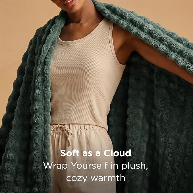 Bedsure Green Twin XL Blankets for Bed - Image 2