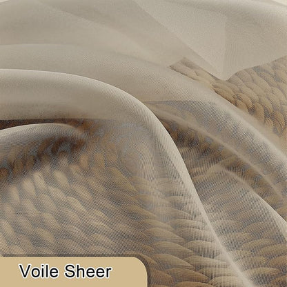 Taupe Sheer Curtains 63 Inch Length 2 Panels, Airy & Breathable Solid Voile Tan - Image 8