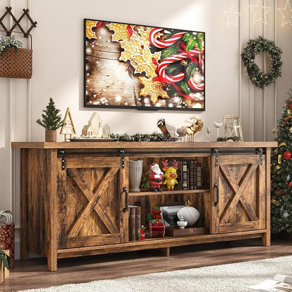 Farmhouse TV Stand for 65 Inch TV - Image 7