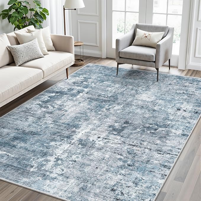 Soalmost Abstract Rug 5x8 Washable Area Rugs - Image 2