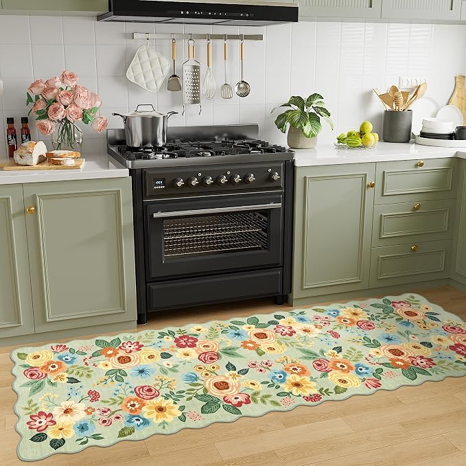DUKINO 2x10 Runner Rug for Hallway, Washable Kitchen Rug Non Slip, Low Pile - Image 3