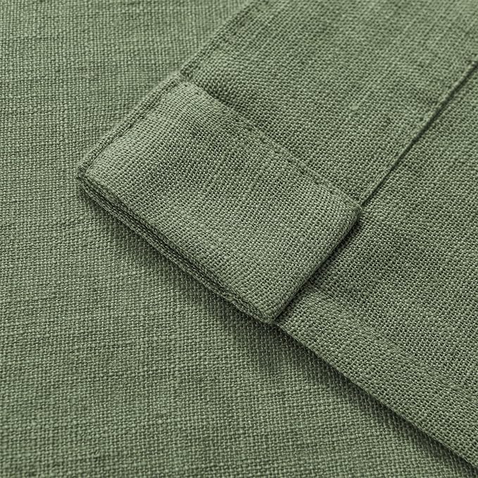 Joydeco Linen Curtains 96 Inch Length 2 Panel Sets, Light Filtering Curtains - Image 8