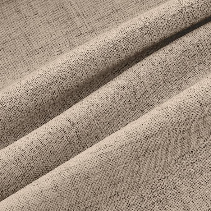 MIULEE 100% Blackout Linen Curtains 42 x 84 Inch Copper Brown 2 Panels | - Image 9
