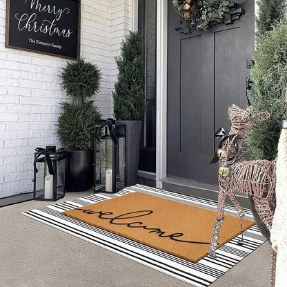 2 Pcs Summer Door Mat, Coco Coir Welcome Doormat - Image 6