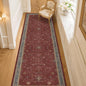 Dark Red 2'6''x8' Wide Hallway Runner Rug by HazoHaus
