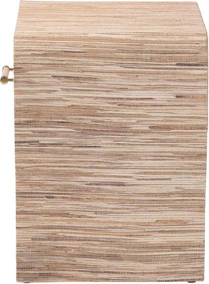 Bali & pari Callan Bohemian Woven Natural Grasscloth 1-Drawer Nightstand - Image 6